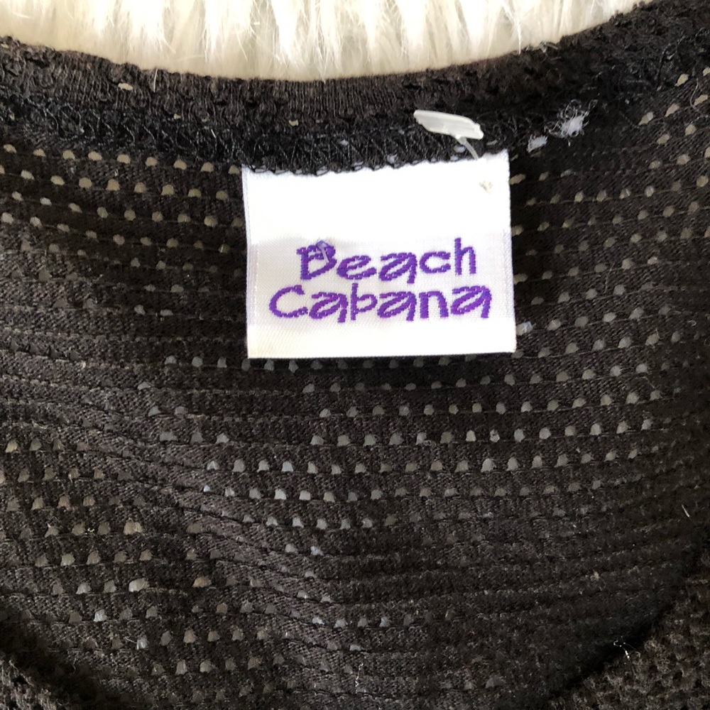 Beach Cabana black dragonfly swim coverup, large - Picture 4 of 6